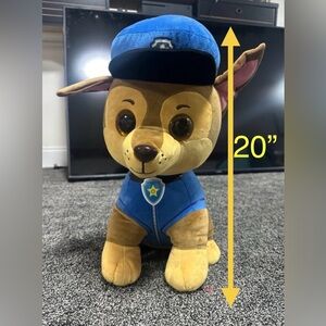 TY Paw Patrol Chase Plush XL 20” with glitter eyes